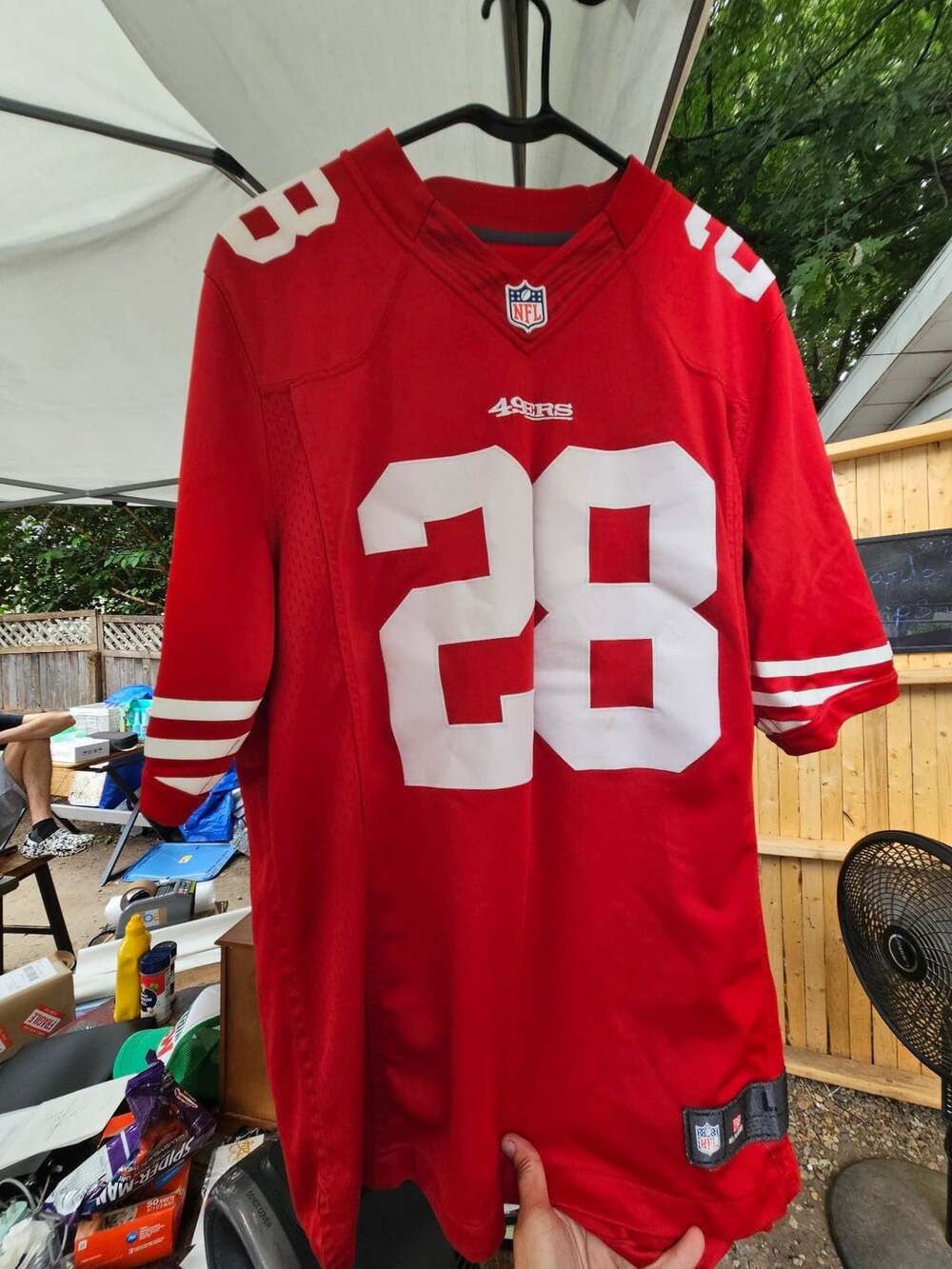 Nike San Francisco 49ers Carlos Hyde #28 Jersey Red Size Large